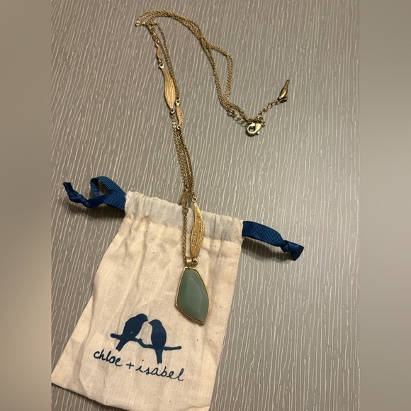 Chloe + Isabel Jewelry - Chloe + Isabel Gilded Reeds Aventurine Long Pendant